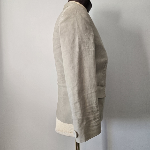 Teenflo Beige Linen Jacket. Size 4 - Picture 5 of 12